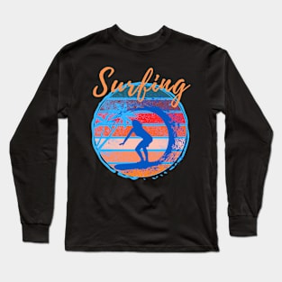 Surfing - Woman Surfer Long Sleeve T-Shirt